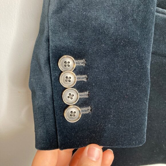 J. Crew Jacket Women 6 Black Stretch Velvet Willa Career Corp Minimalist Classic - Picture 6 of 11